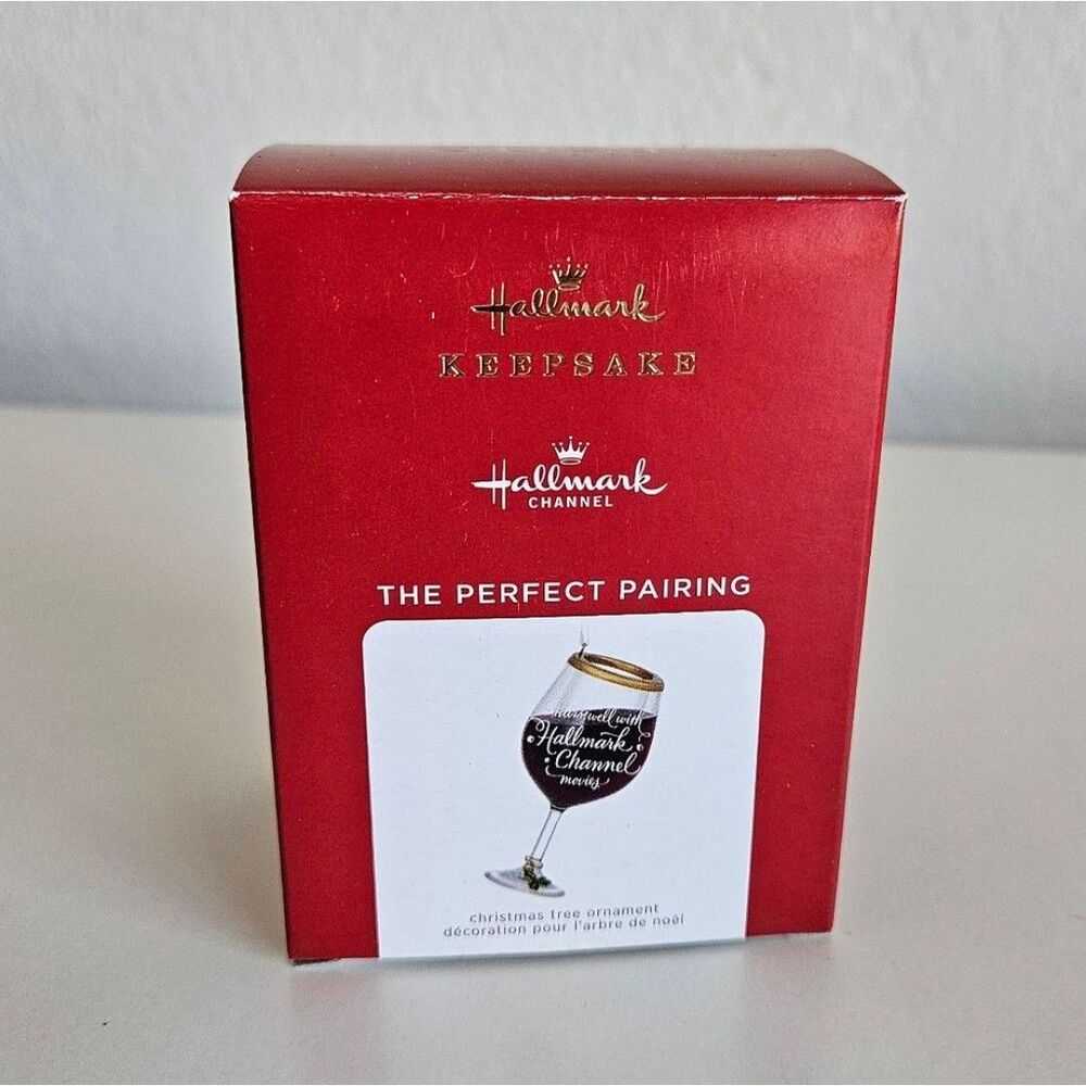 NWT Hallmark | 'Pairs Well With Hallmark Channel Movies' Christmas Ornament - Picture 5 of 6